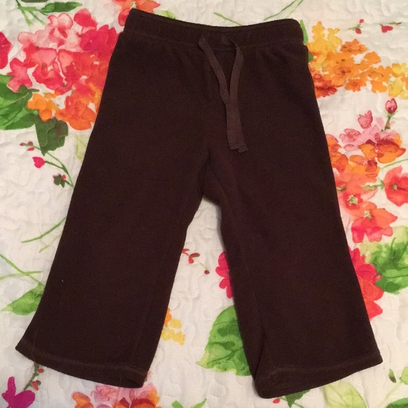 8/15 Chocolate brown fleece flared bottoms - Picture 1 of 3